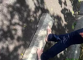 I love worshiping Elizabeth's dirty feet in this amateur fetish