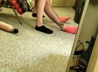 Tiny girl bouncing on huge cock.