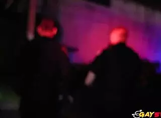 Two Gay Cops Suck and Ride Massive Black Cock in Outdoor Hardcore Action