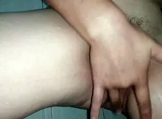 Entering shower for intimate self-touch session