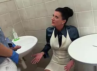 Glamorous babe, are you sucking cock in the bathroom again?
