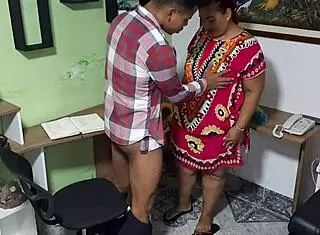 i fucked my mother-in-law in the office with deepthroat sucking