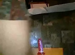 Twink enjoys solo dildo play