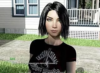 In hentai anime, brunette milf teaches acting in hot shower scene