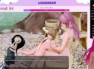 Vtuber Lewdneko Playing Harem Hotel Game