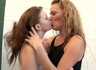 Hot redhead and blonde girls have outdoor lesbian sex in high definition
