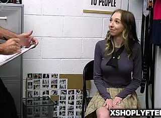 Rusty Nails Bangs Breezy Bri Over His Office Table and Chair