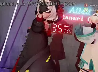 Check out SKMT conqueror dancing with her monster futa cock.