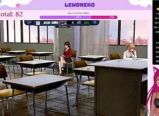 Vtuber Lewdneko Playing Harem Hotel Game