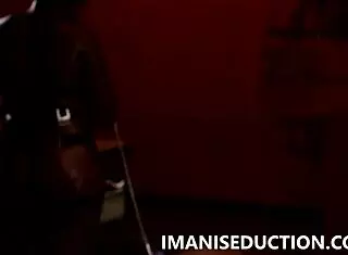 Ebony Domme Spanks Slave In Pillory