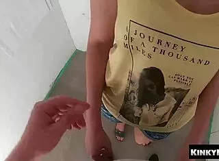 Skinny Blonde Sucks Monster Cock In Homemade Video, Swallows Cumshot For Facial