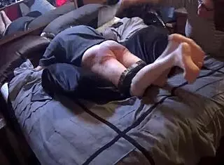 Mistress Liz Paddles Rickker On The Bed