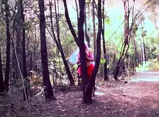 Scarlet Chase - cute fairy gets anal pounded by stranger in forest.