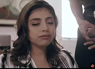 Can He Resist Cumming on Her Big Tits at Uporngirl?