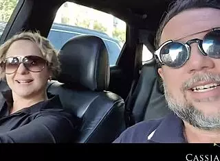 cassi and husband meet friend for beach threesome adventure