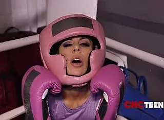 Gym freeuse threesome with teen 18+ies. Group action in the locker room.