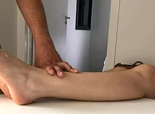 Amateur couple fucks bent over on kitchen table with big cock