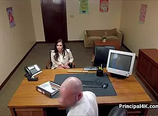 head teacher fucks housewifes big titties in office