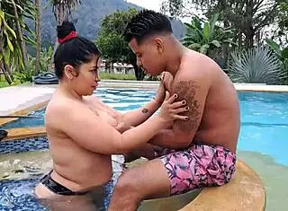 Getting Hard Watching Mother-In-Law Semi-Naked in Pool