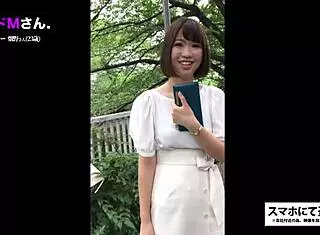 Asian babe with small tits in video