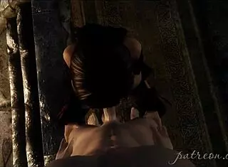 3D Animated Babe With Huge Tits Sucks And Rides Monster Cock In Wild Action Scene