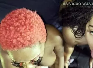 Msthroatmagic and Dejamie swallow BBC and get cum facials 😋