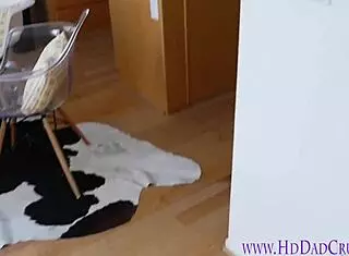 Blonde Teen Rides Monster Cock Bent Over