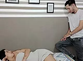 Latina Stepsister Bent Over for Rough Creampie