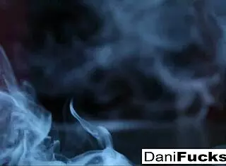 Dani the gothic vampire teases with her big tits and ass while masturbating