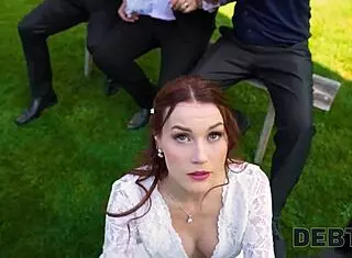 Debt4K Collects Bride's Pussy with Outdoor Blowjob and Riding!
