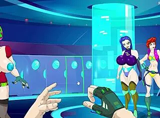 in this cybersex game, she gets her pussy licked, sucks cock, and takes it in the ass for a creampie