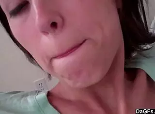 Dagfs - Cutie Amateur With Big Tits Masturbates Wet Pussy With Dildo!