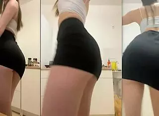 sexy girl performs dance show on webcam