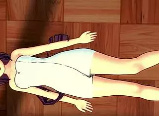 Fern Has Sex Wearing Only A Towel In Hentai