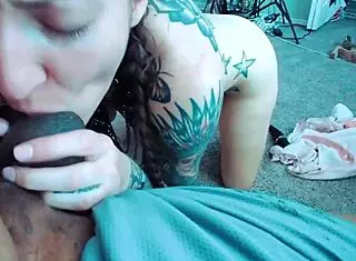 Beautiful alternative girl in bondage costume relaxing