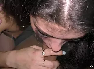 Young Step Sister Bent Over on Parents Bed for a Lick Part 2