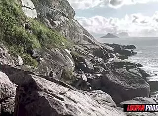 Fucking Emme White's pussy and ass on the beach so hard!