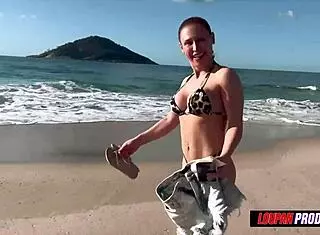 Fucking Emme White's pussy and ass on the beach so hard!
