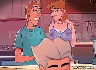 She gave her ass during breakfast time in this hentai anime scene