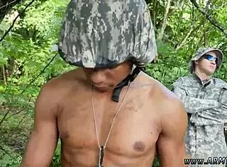 Straight Army Guy Explores Gay Sex In Jungle Poke Fest!