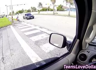 amateur teen gets jizzed for cash in doggystyle outdoor 😏