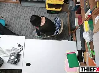 Penelope Reed, the teen thief, gets her ass fucked in the garage!