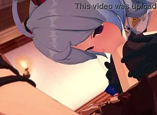 Bell and Ganyu from Genshin Impact in Hentai Style