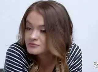 cute redhead regrets stealing, gets bent over in uniform for doggystyle