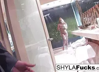 Watch sexy Shyla get her ass pounded in the bathroom with blowjobs and pussy play.