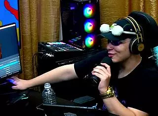 Tattooed Emy is so horny in the shack, podcast reveals her intense desire in sheer red.