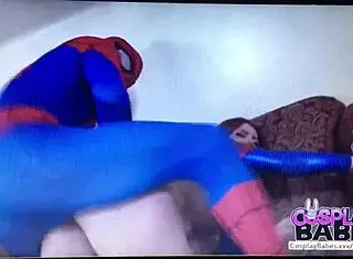 Spiderman finally fucks mary jane watson with big tits facial.