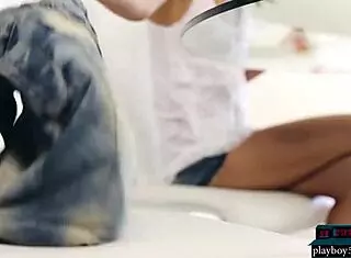 So, This Czech Milf Babe Sapphira A Is Doing A Sensual Striptease For Playboy.