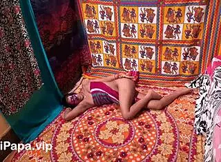 This hot Indian bhabhi fingers herself before getting pounded hard in Hindi audio.