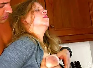 wow, this milf loves getting her ass spanked while sucking a thick cock in hot action